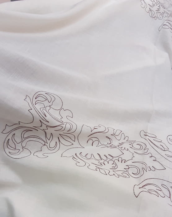 Tela Visillo panó granate - 1