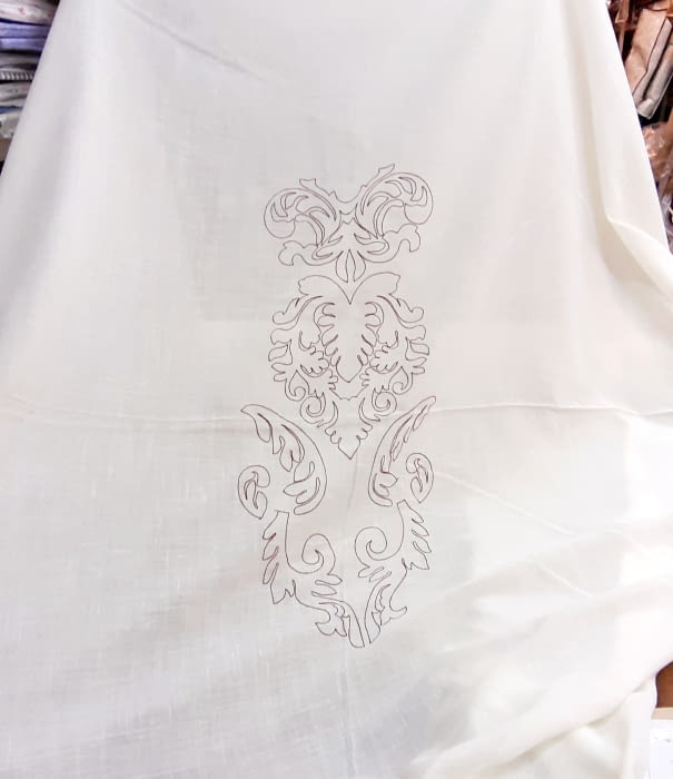 Tela Visillo panó granate - 3