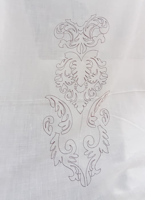 Tela Visillo panó granate - 5