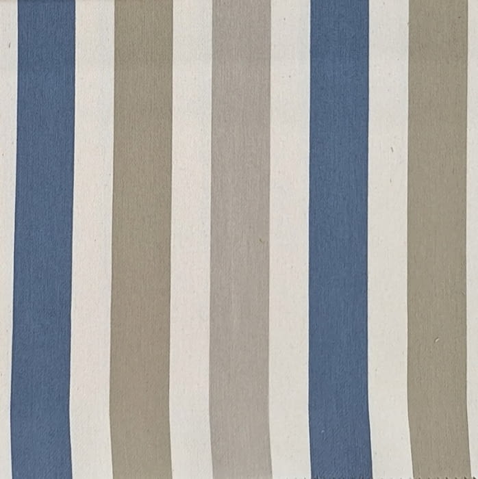 Tela tapicería Quebec Rayas azul beige 280 - 2