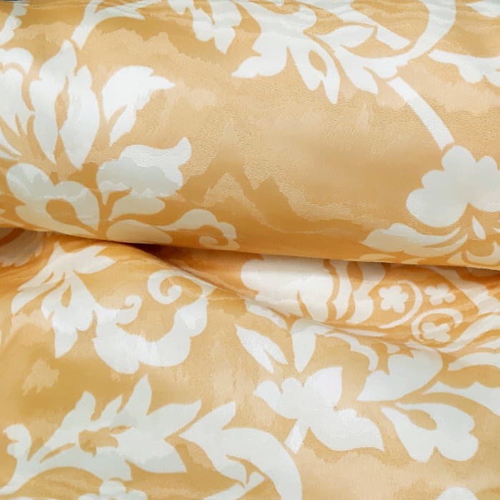 Tela Moaré flores amarillo 280 - 1