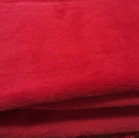 Manta roja flecos paño 130 x 170 - 1