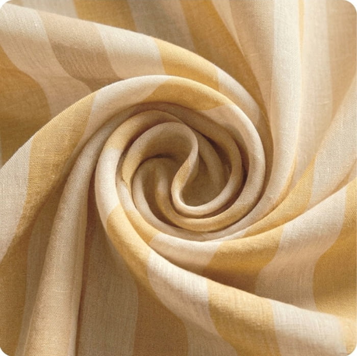 Tela Visillo lino rayas ocre