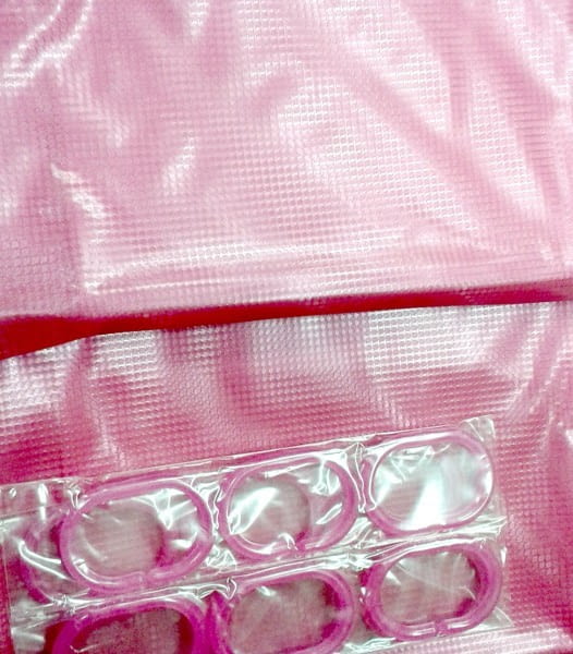 Cortina de baño pvc rosa - 1