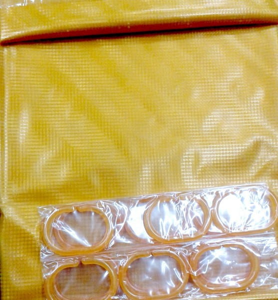 Cortina de baño pvc naranja - 1