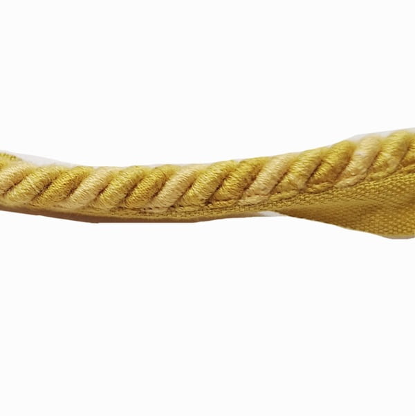 Cordón algodón con pestaña amarillo oro 1,20 metros - 1