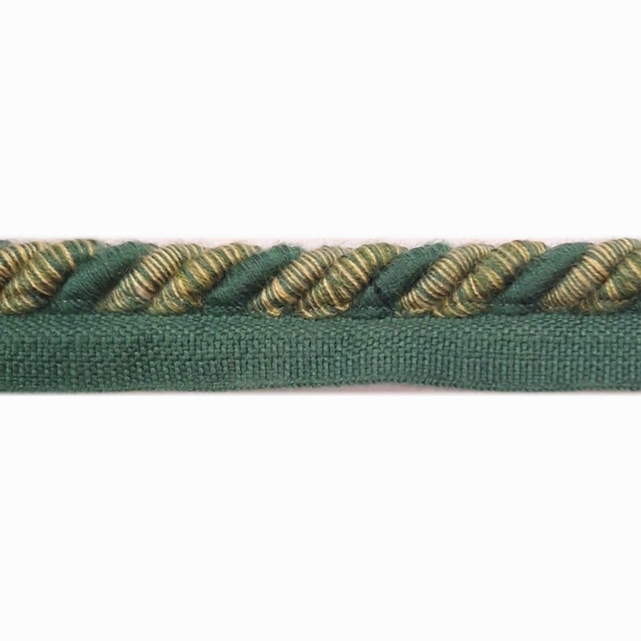 Cordón con pestaña verde y amarillo