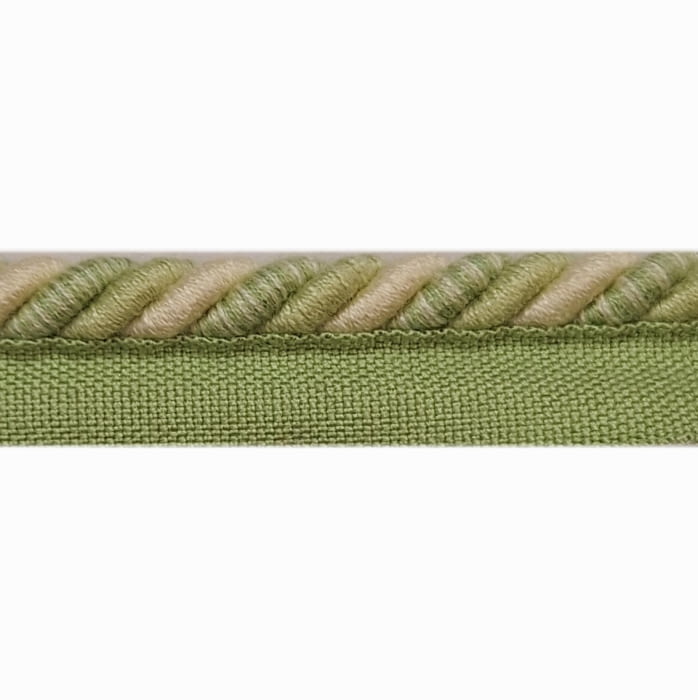 Cordón con pestaña verde y beige 2,35 m. - 1