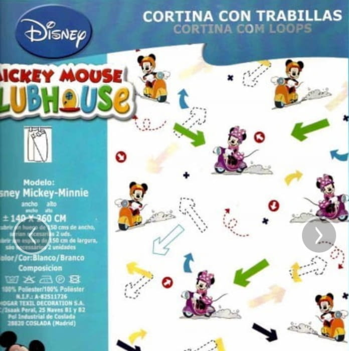 Visillo confeccionado Mickey y Minnie Mouse - 3