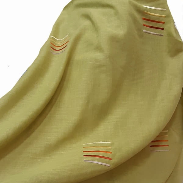 Tela Visillo lino verde 1,65 x 3,00 = 29,90 €