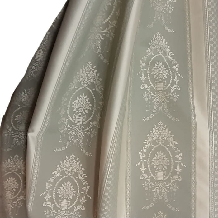 Tela  Jacquard verde adamascada 280 - 6