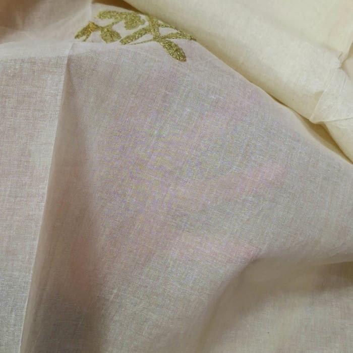 1 Visillo beige bordado verde - 5