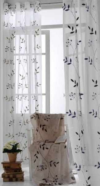 1 Visillo hojas marrón