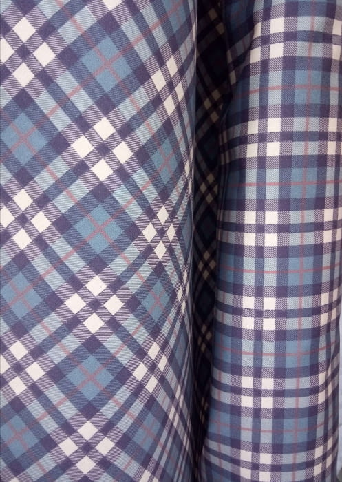 Tela cuadros azul 1,50 x 1,60 metros - 1