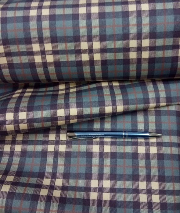 Tela cuadros azul 1,50 x 1,60 metros - 4