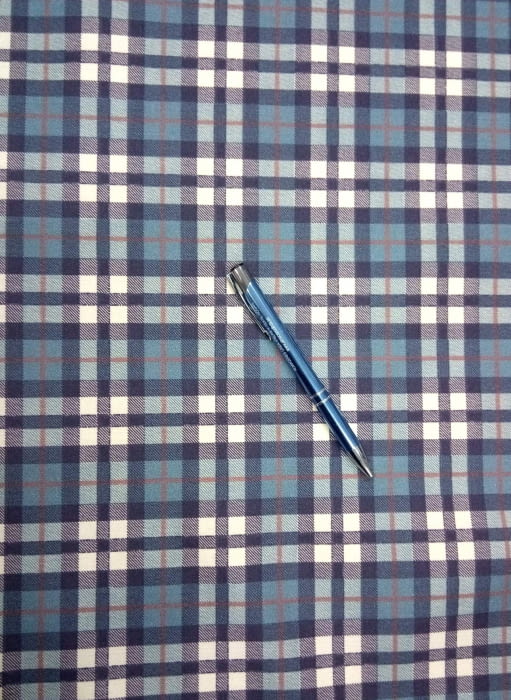 Tela cuadros azul 1,50 x 1,60 metros - 5