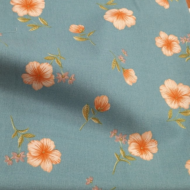 Retal Tela Cretona turquesa 60 x 280 cm - 3