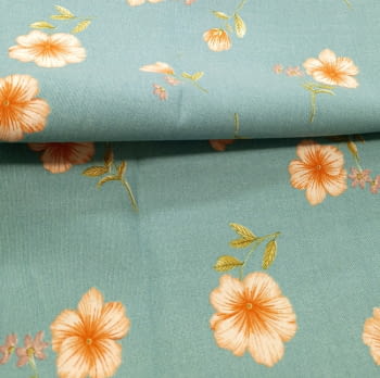 Retal Tela Cretona turquesa 60 x 280 cm - 5