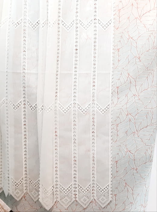 Telas Visillos holandeses confeccionado labrado pico - 2