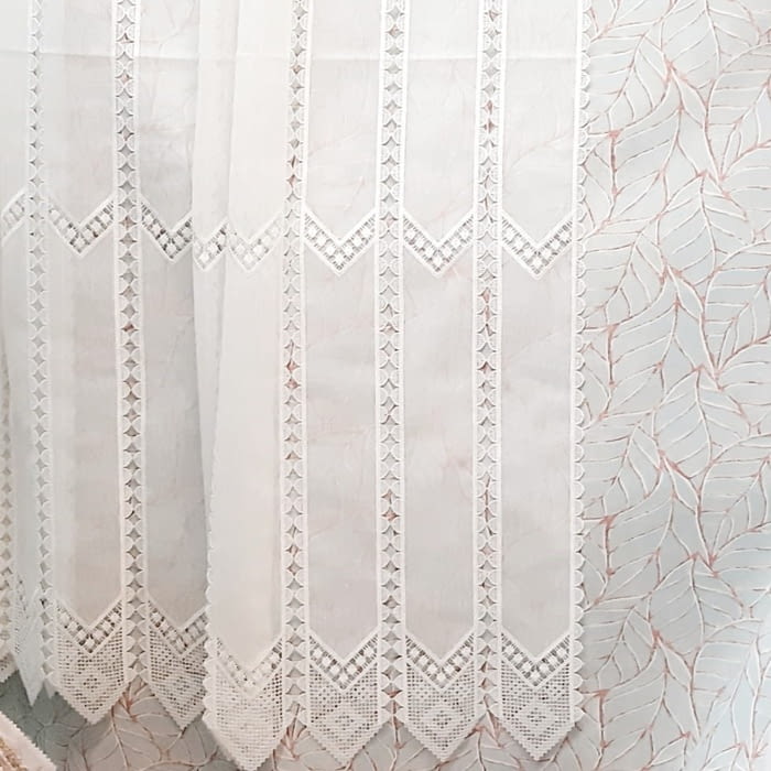 Telas Visillos holandeses confeccionado labrado pico - 5