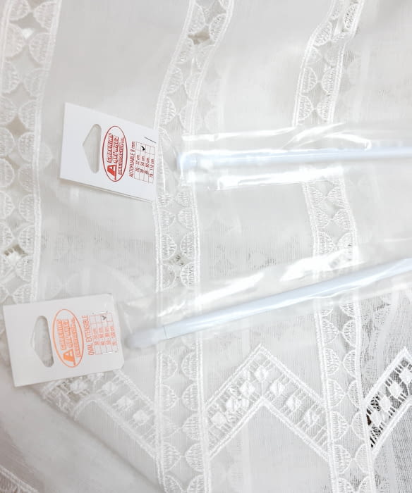 Telas Visillos holandeses confeccionado labrado pico - 7