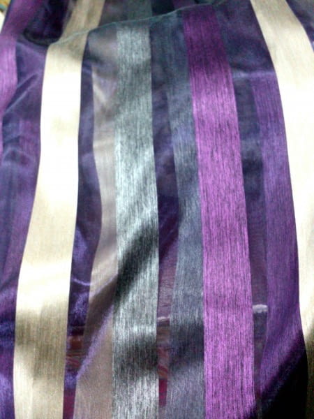Tela visillo organza seda morada - 1