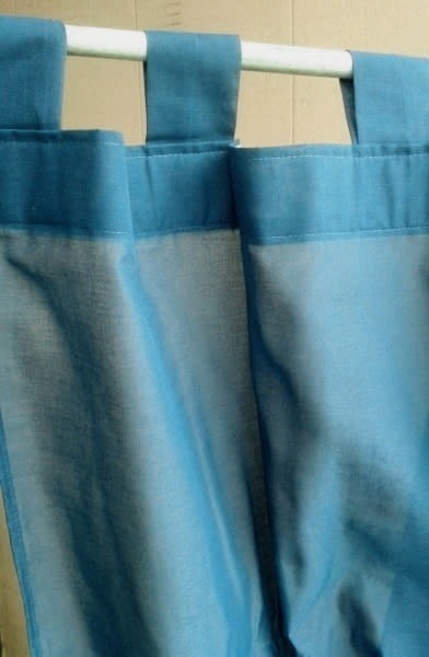 2 Visillos azul petróleo - 1