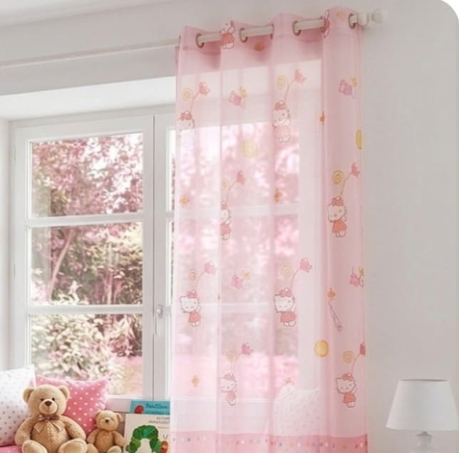 Visillo rosa Hello Kittie - 2