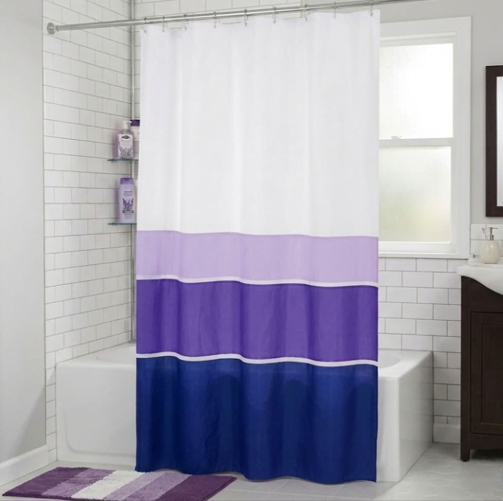 Cortina de baño pvc fuerte morada