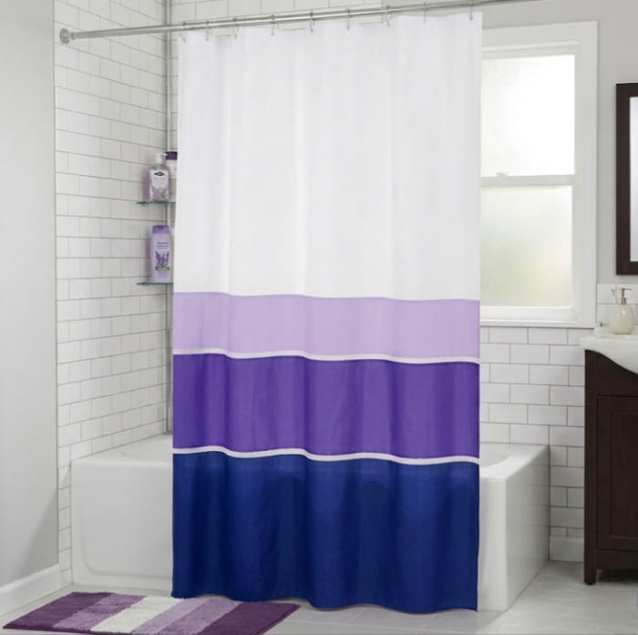 Cortina de baño pvc fuerte morada