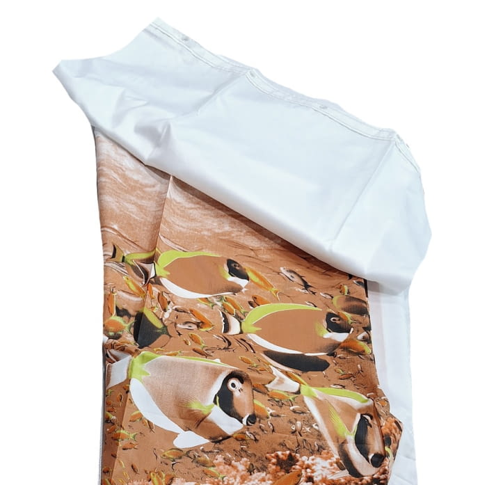 Cortina de baño Peces sepia