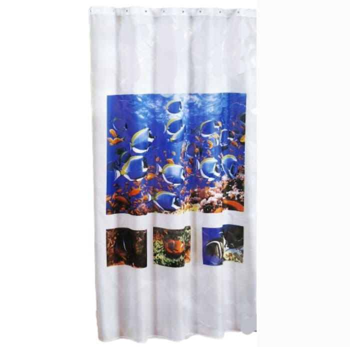 Cortina de baño Peces sepia - 3