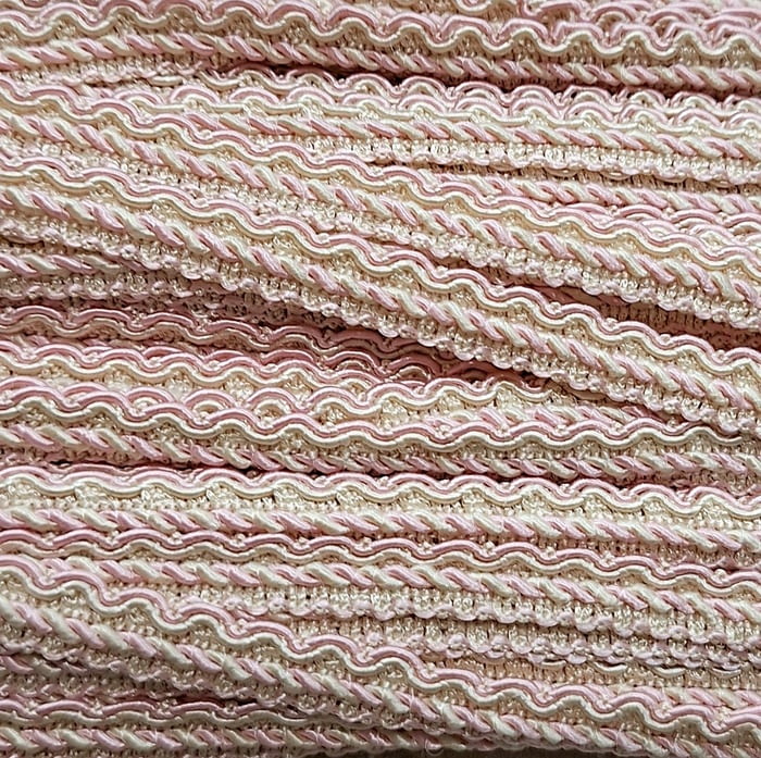 Galón finito decorativo rosa y beige - 3