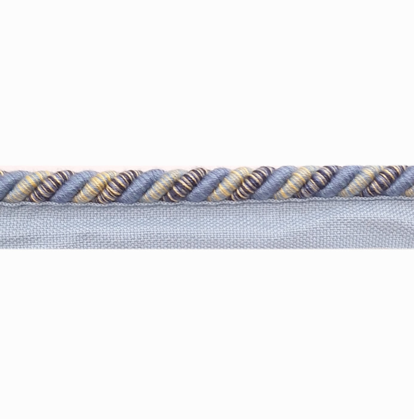 Cordón con pestaña azul y amarillo