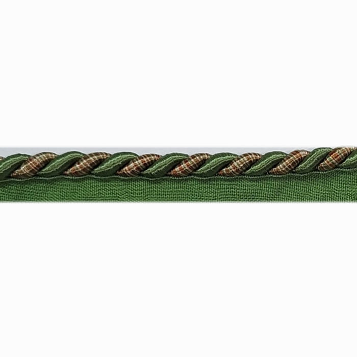 Cordón brillante con pestaña verde y naranja - 2