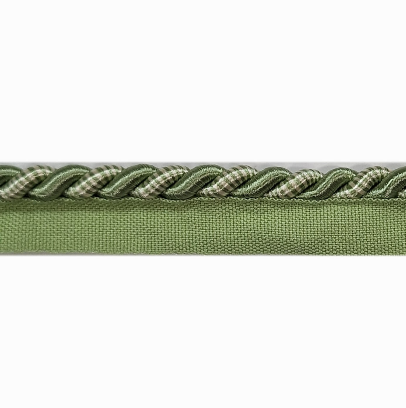 Cordón brillante con pestaña verde