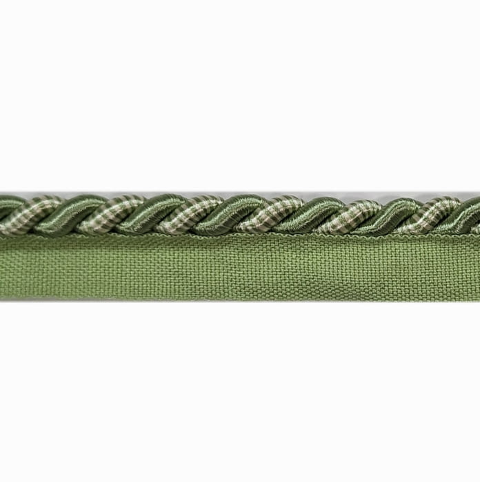 Cordón brillante con pestaña verde