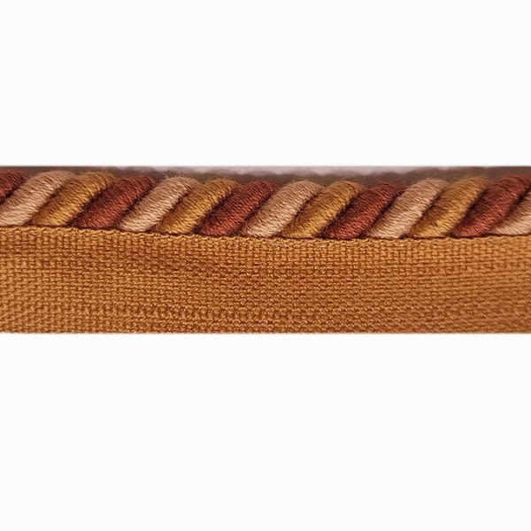 Cordón con pestaña algodón teja