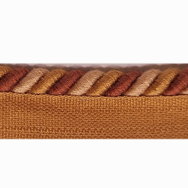 Cordón con pestaña algodón teja - 1
