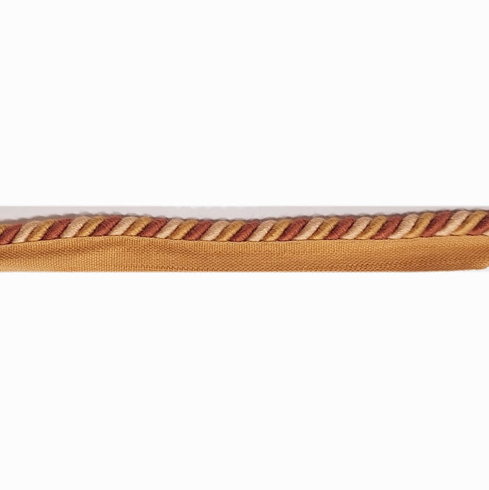 Cordón con pestaña algodón teja - 2