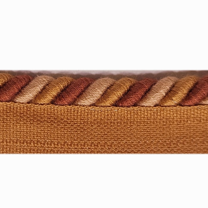Cordón con pestaña algodón teja - 3