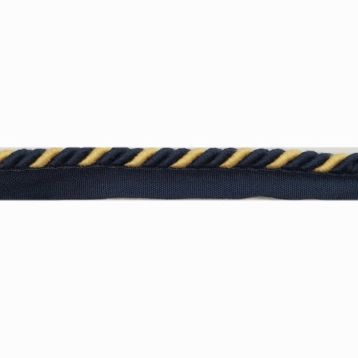 Cordón pestaña azul marino y amarillo