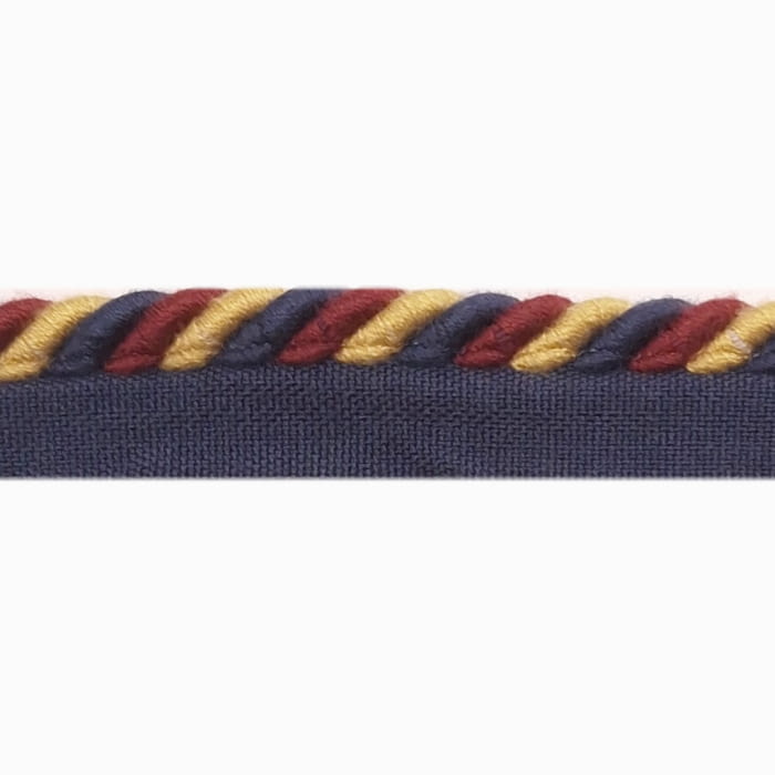 Cordón con pestaña azul, granate y amarillo - 1