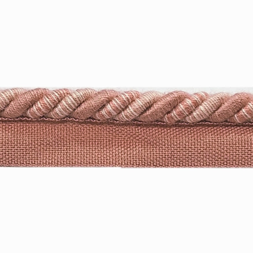 Cordón con pestaña de algodón rosa salmón