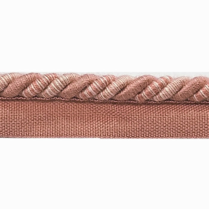 Cordón con pestaña de algodón rosa salmón