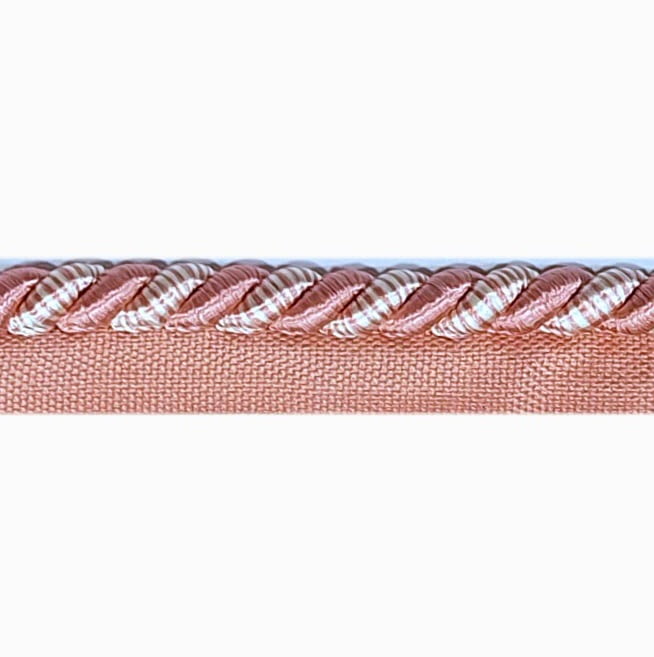 Cordón brillante con pestaña rosa