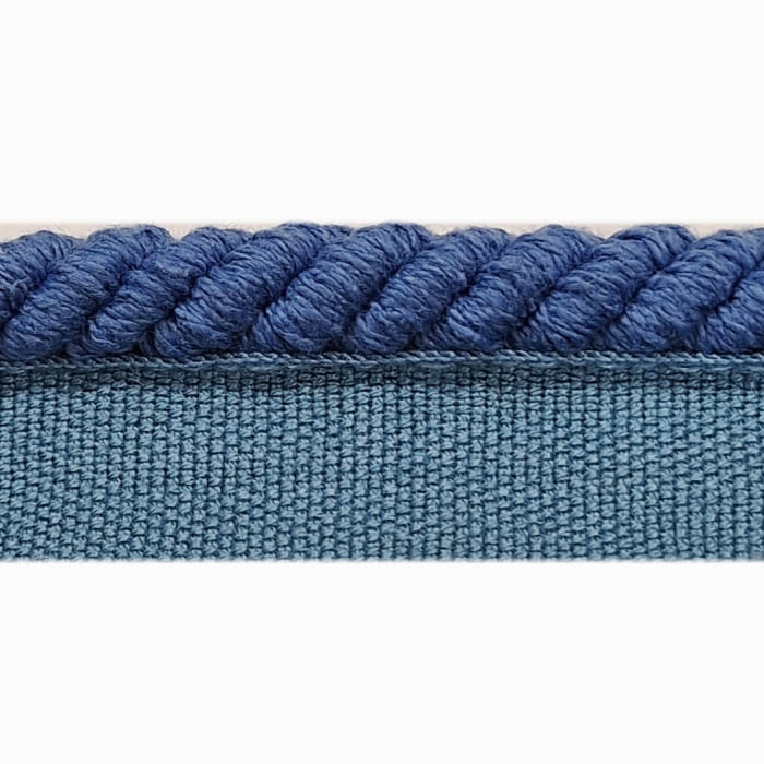 Cordón de algodón con pestaña azul - 1