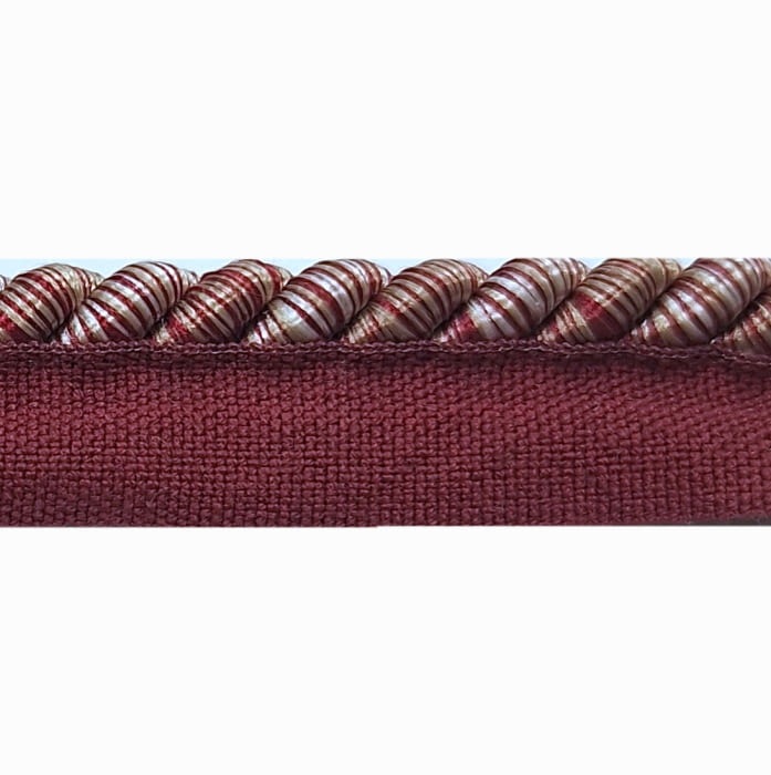 Cordón con pestaña sedoso granate - 1