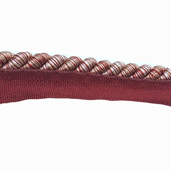 Cordón con pestaña sedoso granate - 3