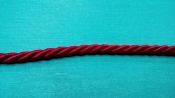Cordón de algodón granate - 1